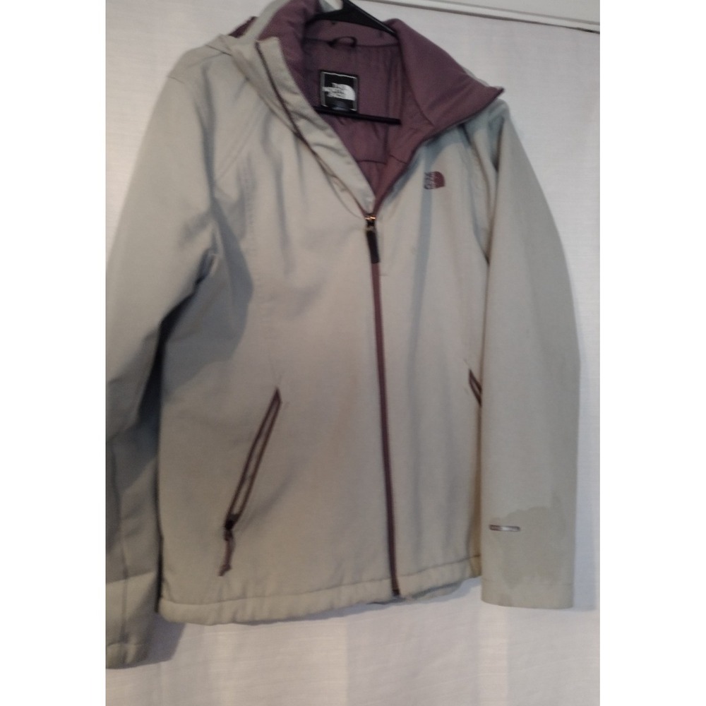 North Face Women's DryVent Jacket–Size Large, Gray & Purple Hooded Zip Coat